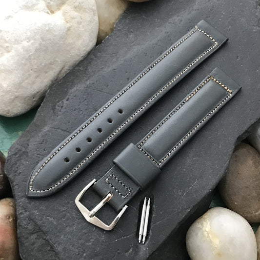 5/8" Long Gray Calfskin Leather Unused nos 1950s-1960s Vintage Watch Band