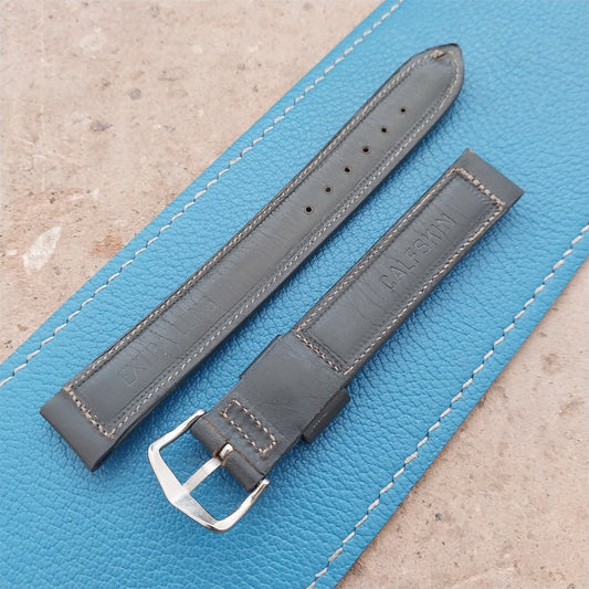 5/8" Long Gray Calfskin Leather Unused nos 1950s-1960s Vintage Watch Strap