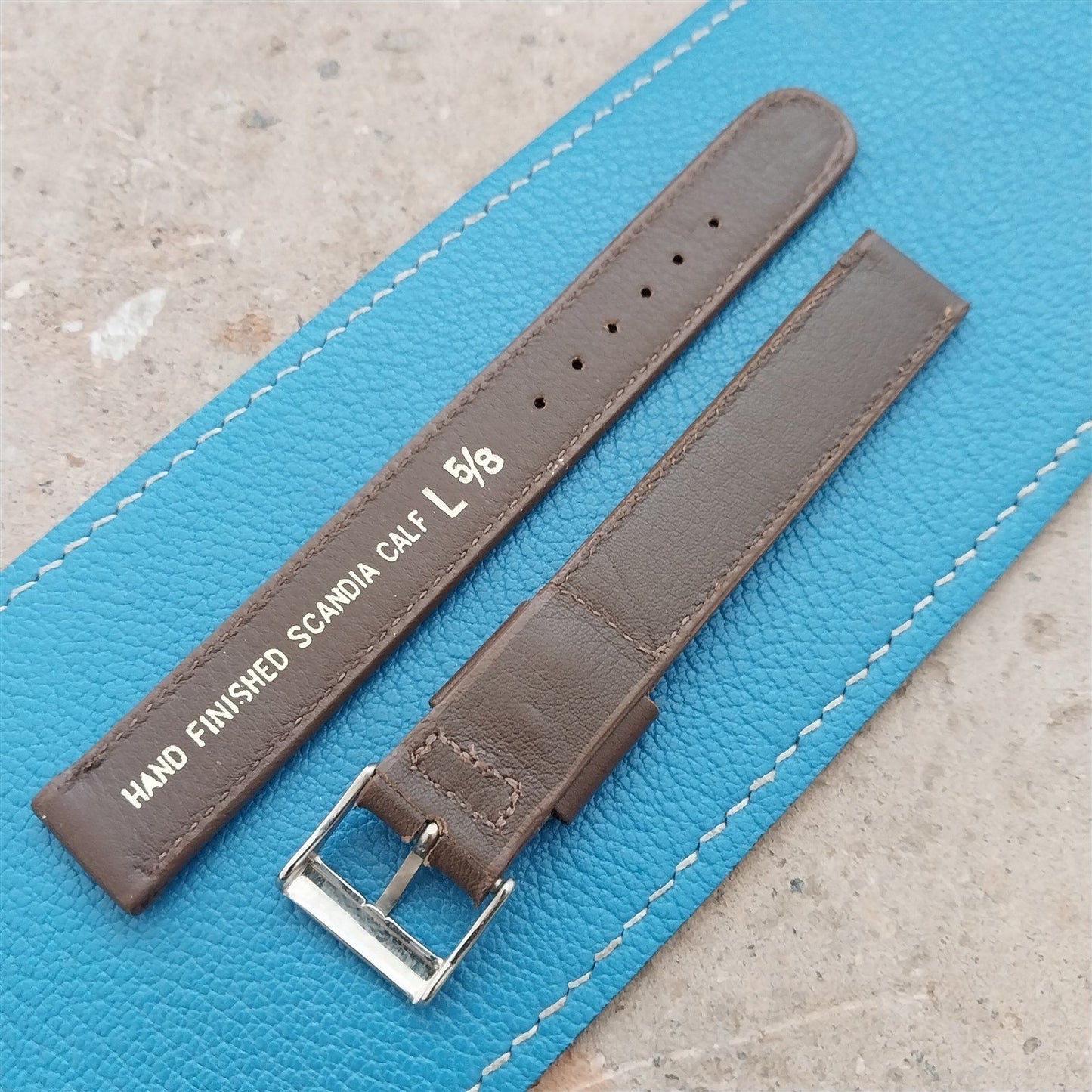 JB Champion 5/8" Long Brown Scandia Calf Unused nos 1960s Vintage Watch Strap