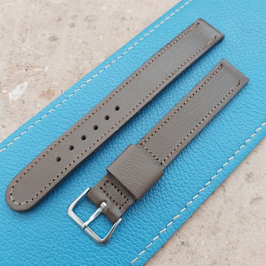5/8" Long Saddle Leather ORD A-11 1950s Unused Watch Strap & Elgin Buckle
