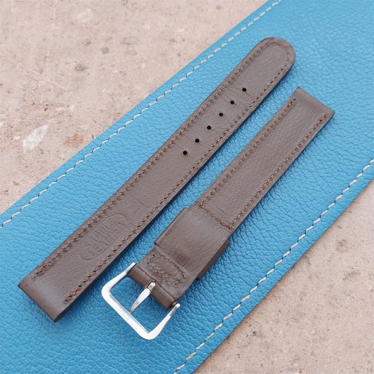 5/8" Long Saddle Leather ORD A-11 1950s Unused Watch Strap & Elgin Buckle