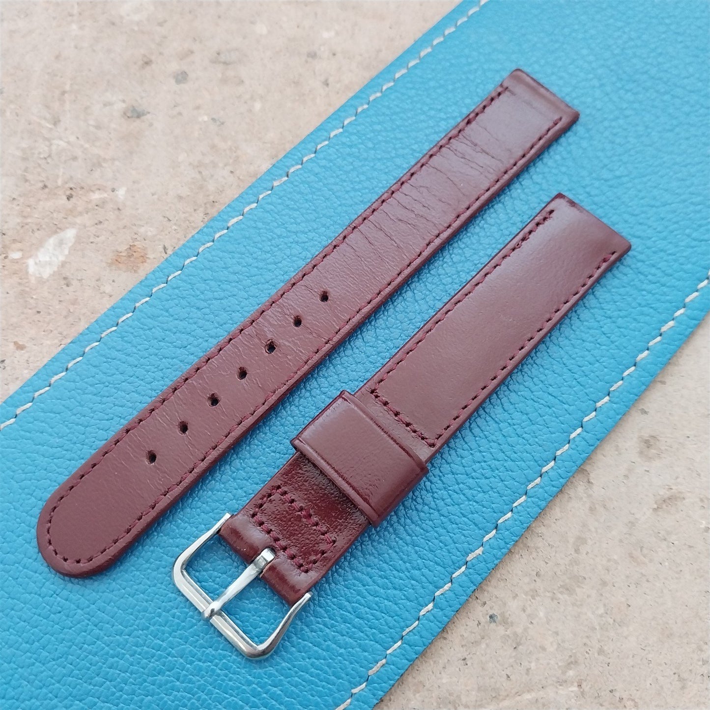 5/8" Long Cowhide Leather ORD A-11 1950s Vintage Watch Strap & Elgin Buckle