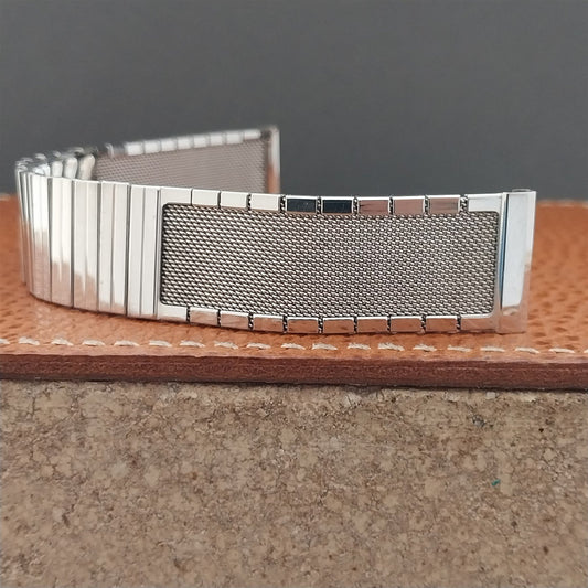 17.2mm 1950s Kreisler White Gold Filled Mesh Unused Vintage Watch Band