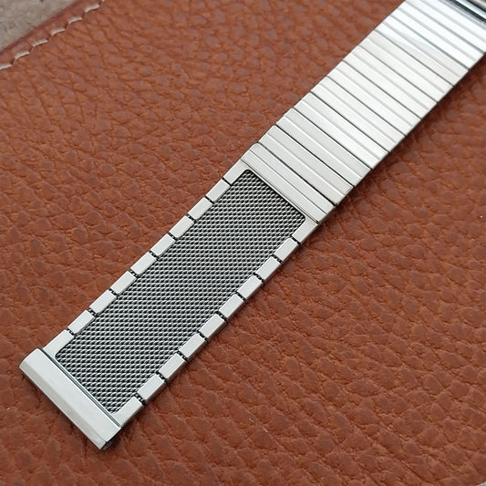 17.2mm 1950s Kreisler White Gold Filled Mesh Unused Vintage Watch Band