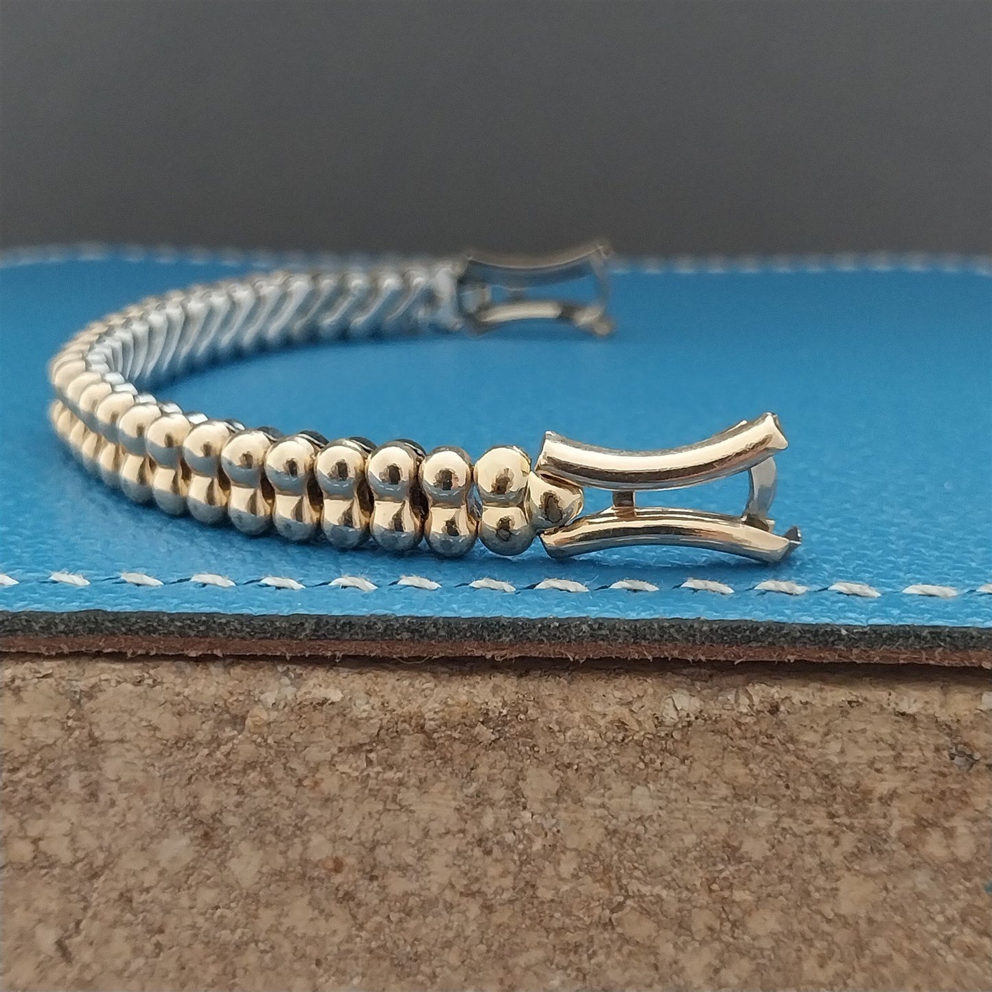 Gold-Filled Ladies JB Champion Dixie Rose Vintage Stretch Cocktail Watch Band