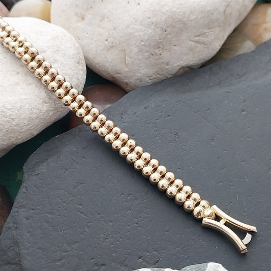 Gold-Filled Ladies JB Champion Dixie Rose Expansion Unused Vintage Watch Band