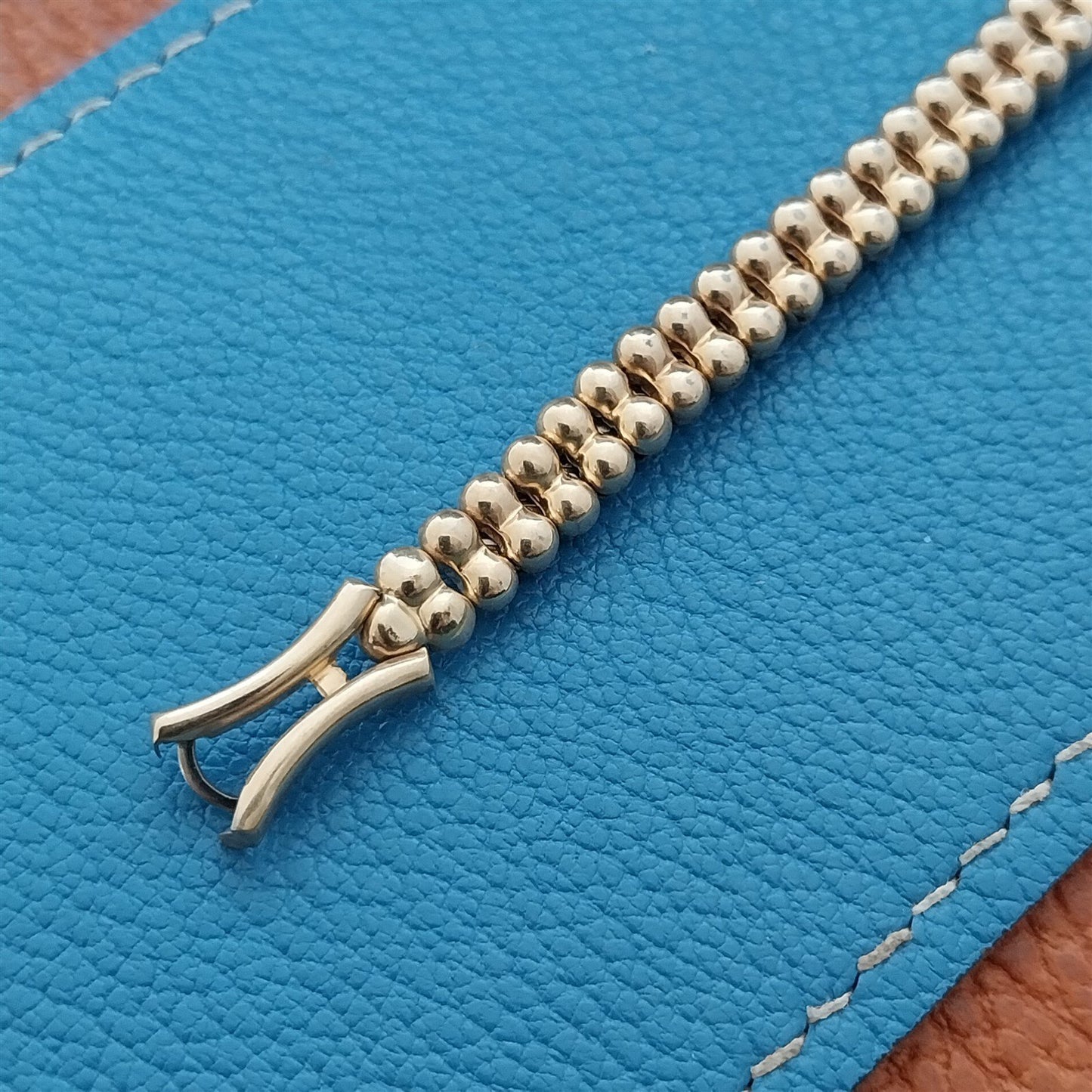 Gold-Filled Ladies JB Champion Dixie Rose Vintage Stretch Cocktail Watch Band