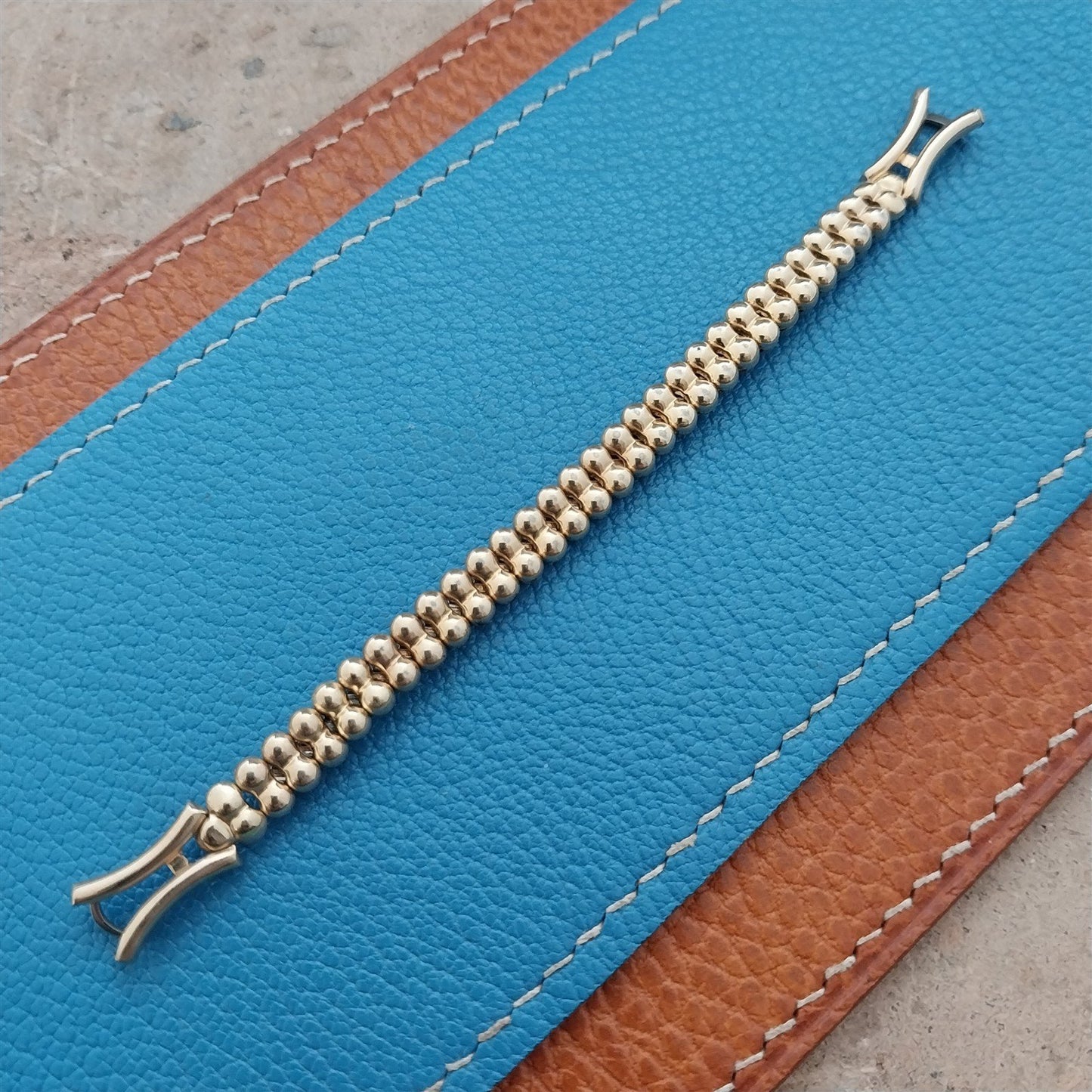Gold-Filled Ladies JB Champion Dixie Rose Vintage Stretch Cocktail Watch Band
