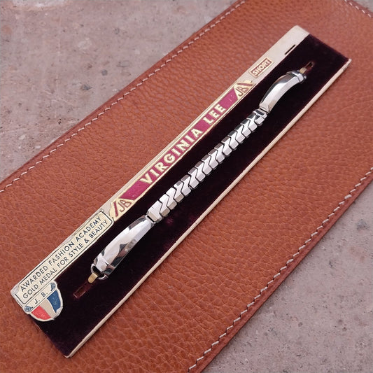 White Gold-Fill Ladies Champion Virginia Lee Unused Vintage Cocktail Watch Band