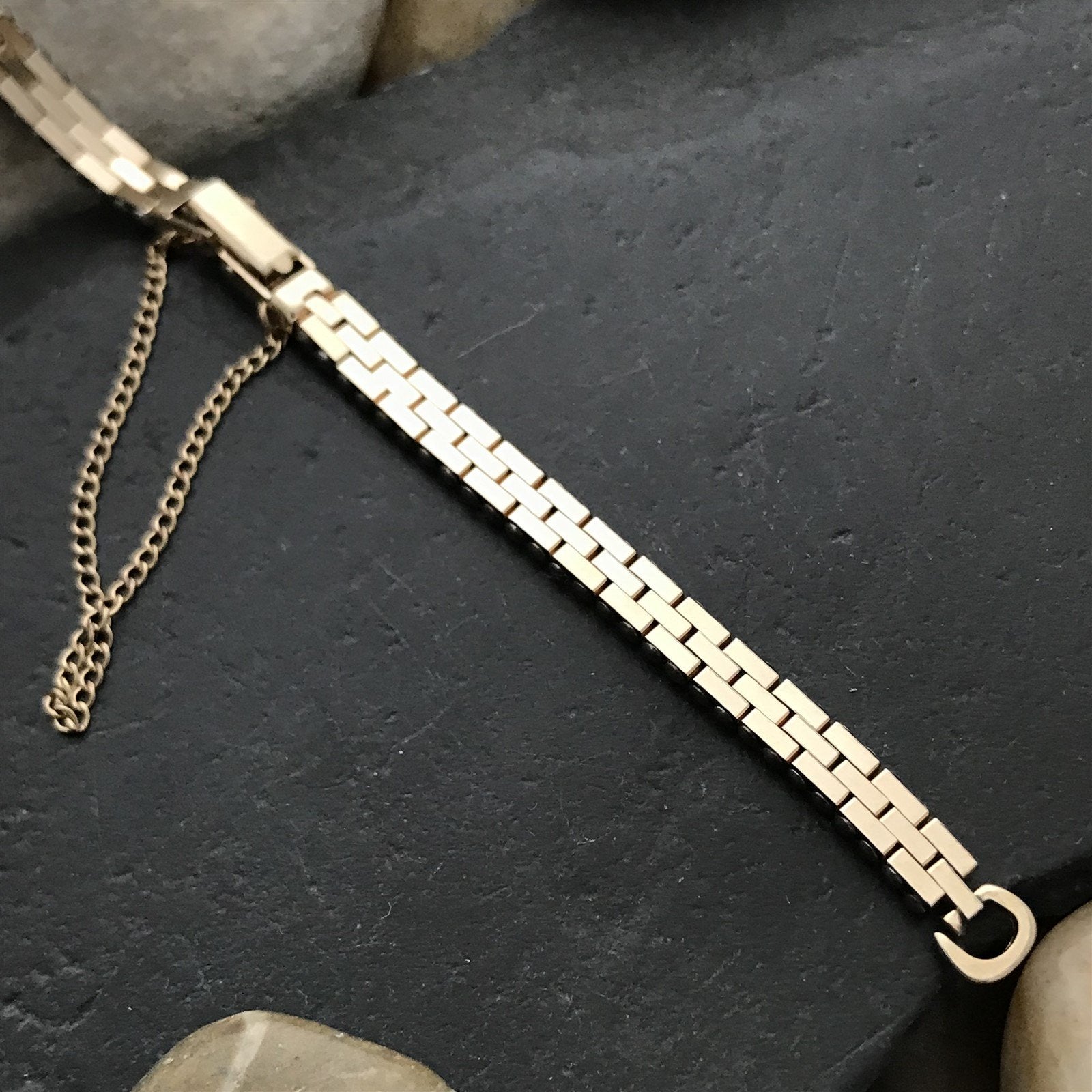 Yellow Gold-Filled Ladies Mesh Kreisler 1950s Unused Vintage Watch Band