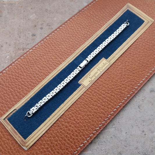 White Gold-Fill Ladies Mesh Kreisler 1950s Unused Vintage Cocktail Watch Band