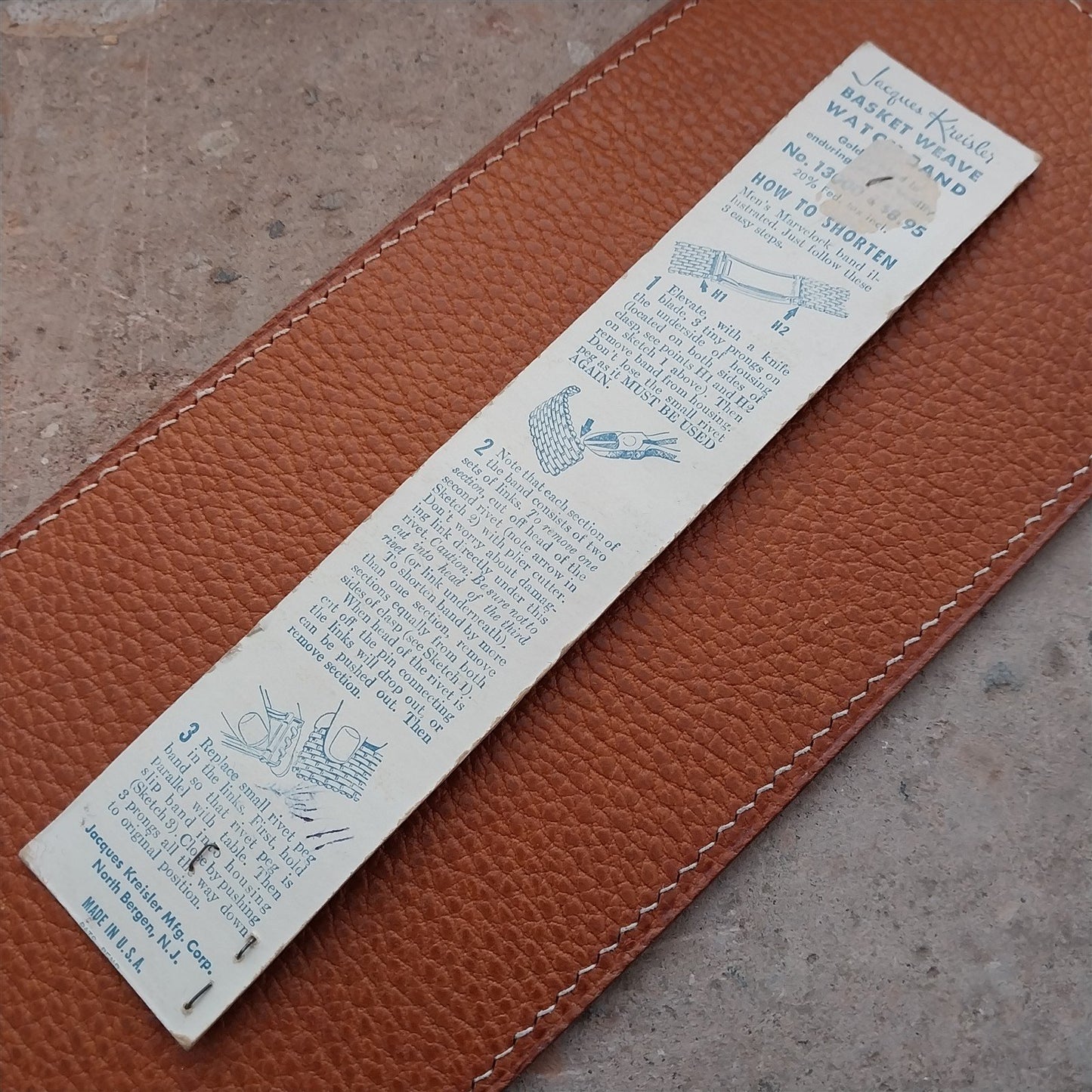 White Gold-Fill Ladies Mesh Kreisler 1950s Unused Vintage Cocktail Watch Band