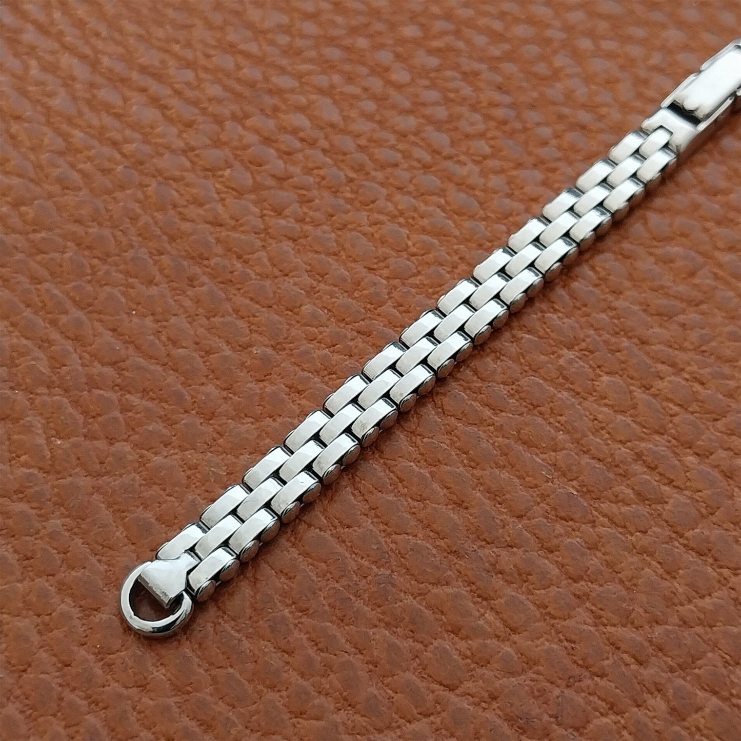 White Gold-Fill Ladies Mesh Kreisler 1950s Unused Vintage Cocktail Watch Band