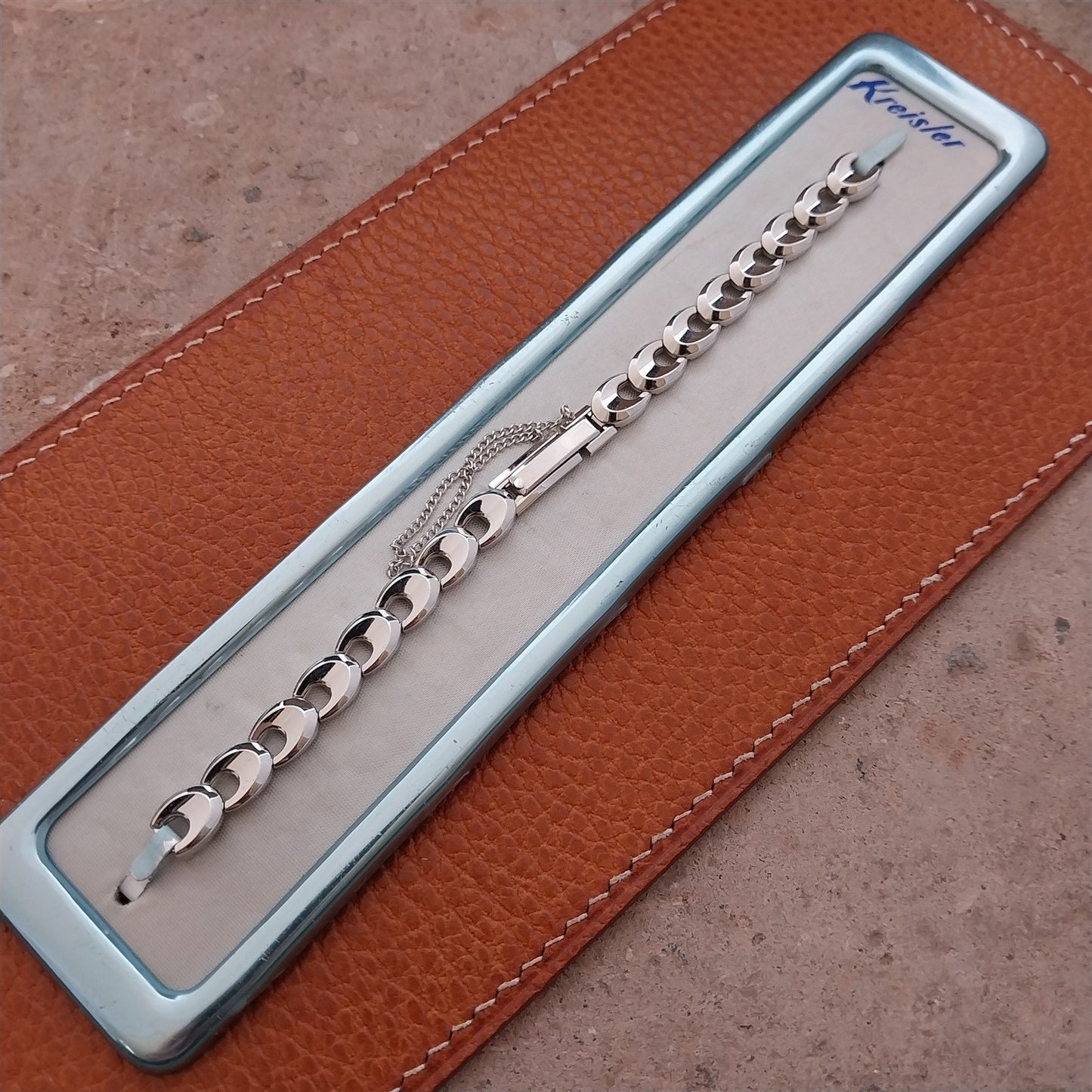 White Gold-Filled Ladies Kreisler Boutique 1950s Vintage Cocktail Watch Band