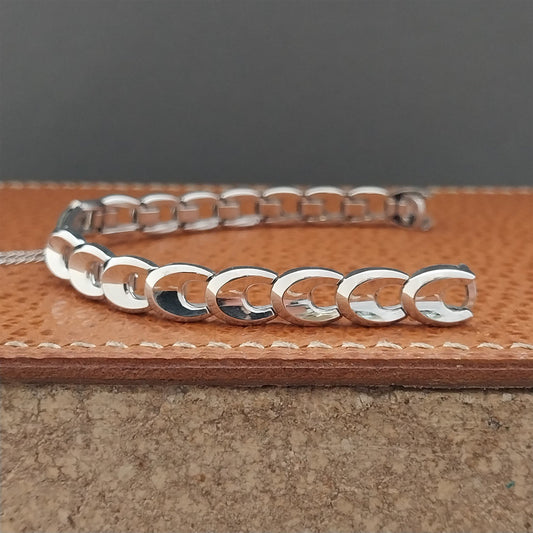 White Gold-Filled Ladies Kreisler Boutique 1950s Vintage Cocktail Watch Band