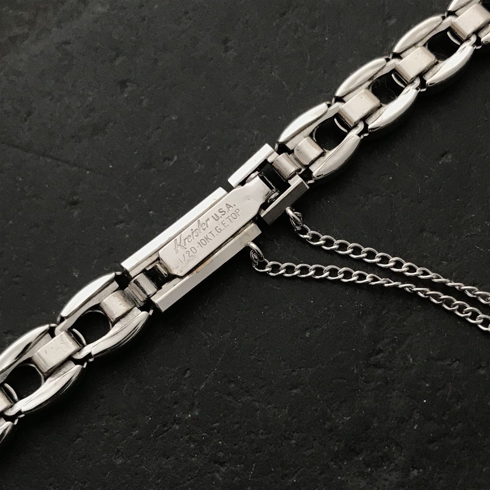 White Gold-Filled Ladies Kreisler Boutique 1950s Unused Vintage Watch Band