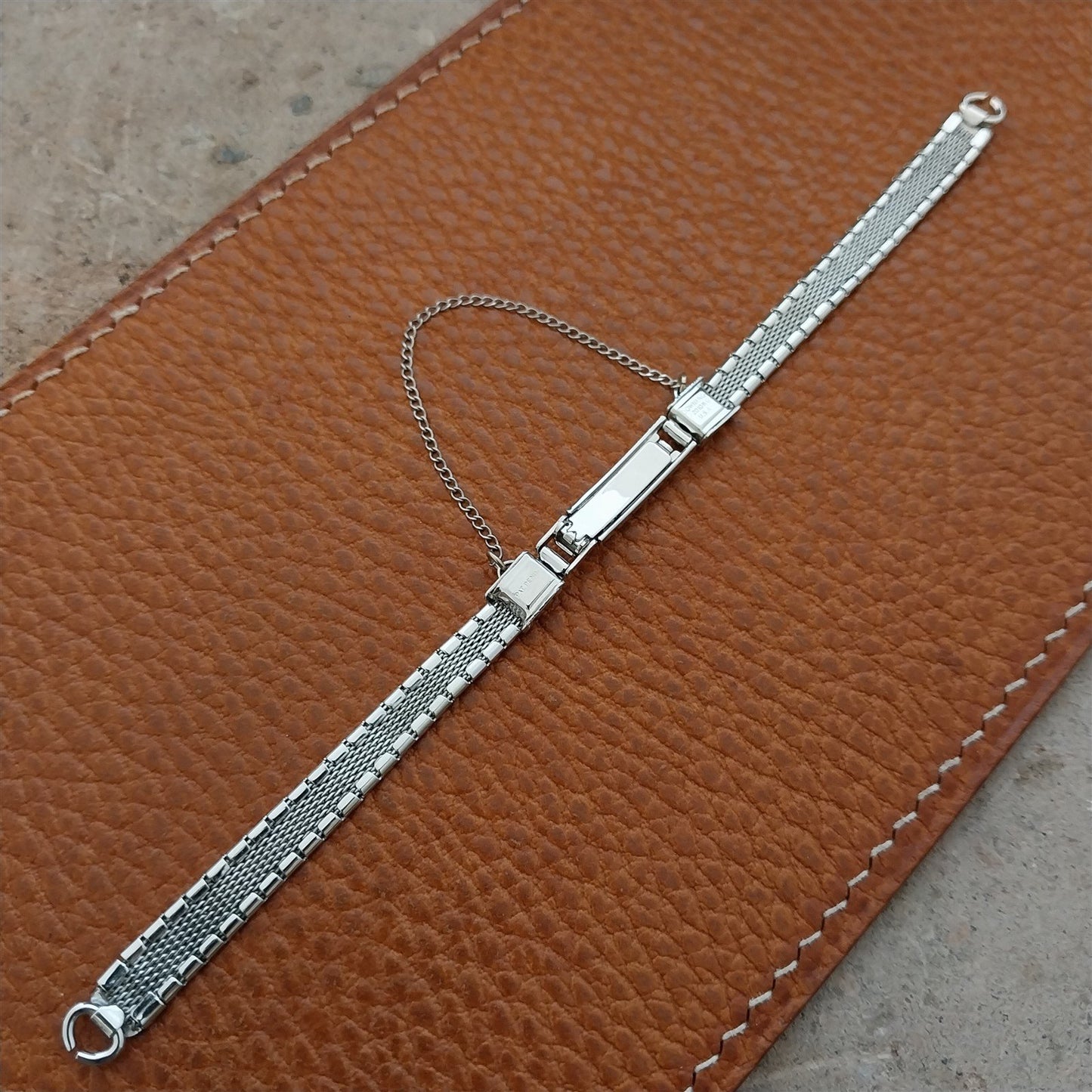Ladies White Gold-Filled Downing Starburst 1960s Unused Vintage Watch Band