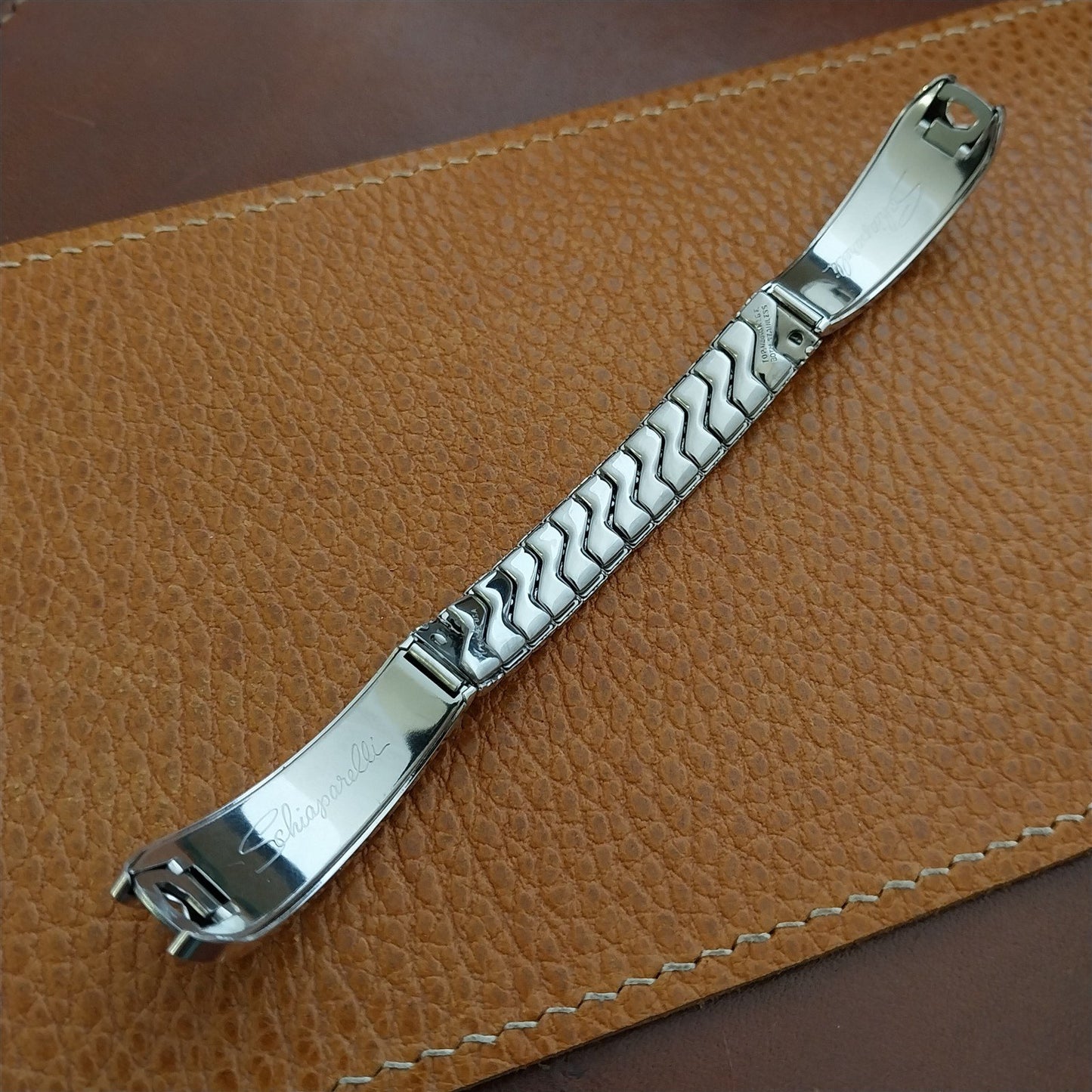 White Gold-Fill Elsa Schiaparelli Kreisler Mid Century Unused Vintage Watch Band