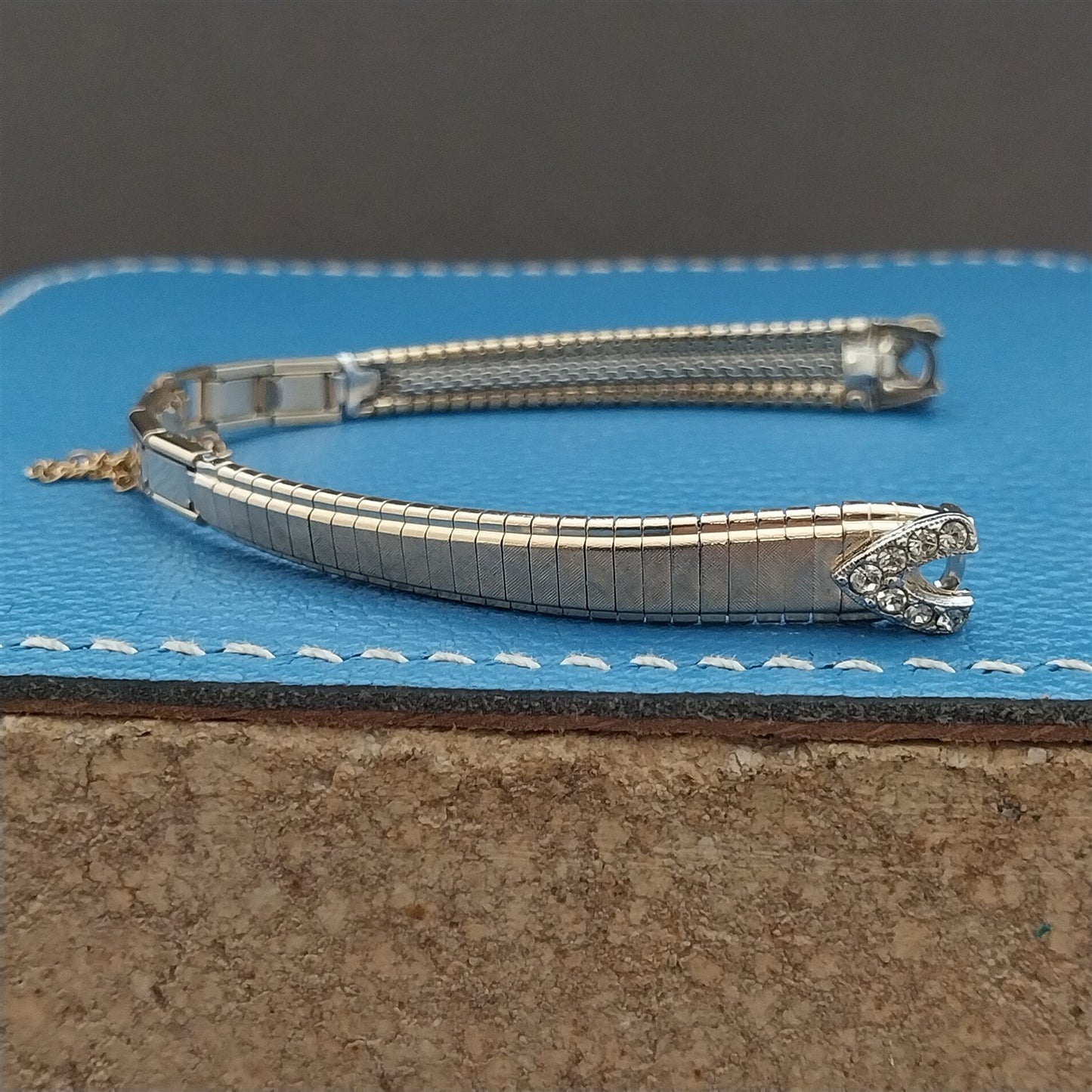 Ladies Gold-Fill Rhinestone JB Champion Unused 1960s Vintage Cocktail Watch Band