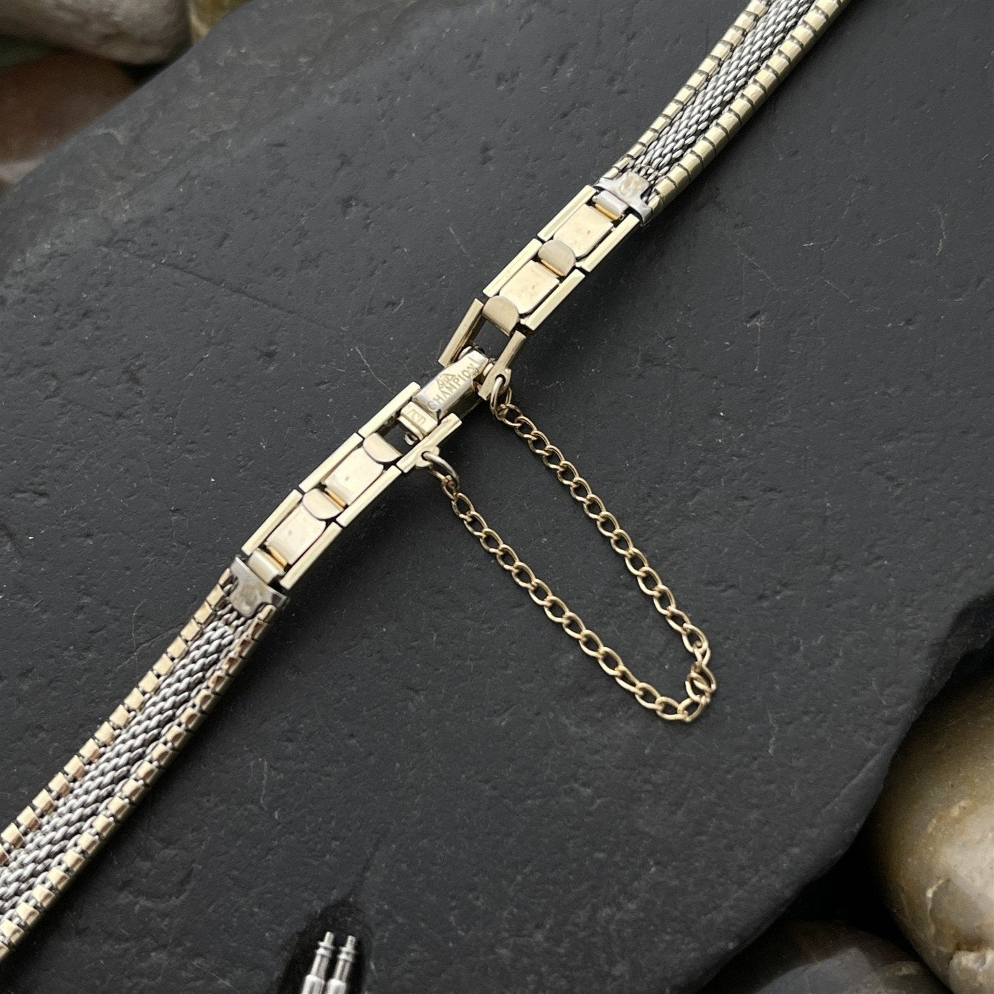 Ladies 10k Gold-Filled & Rhinestone JB Champion Unused 1960s Vintage Watch Band