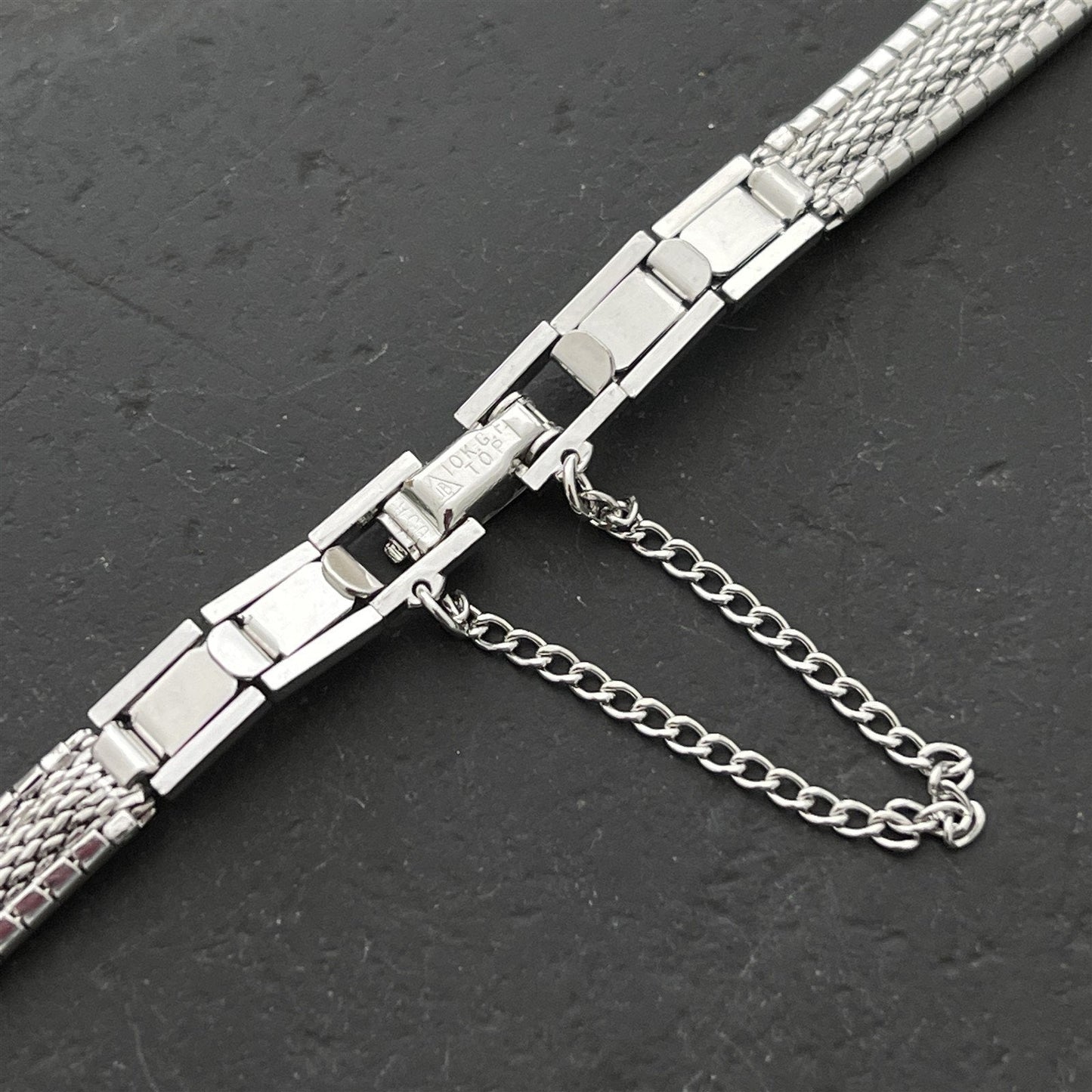 Classic 10K White Gold-Filled Kreisler 1960s Unused Ladies Vintage Watch Band