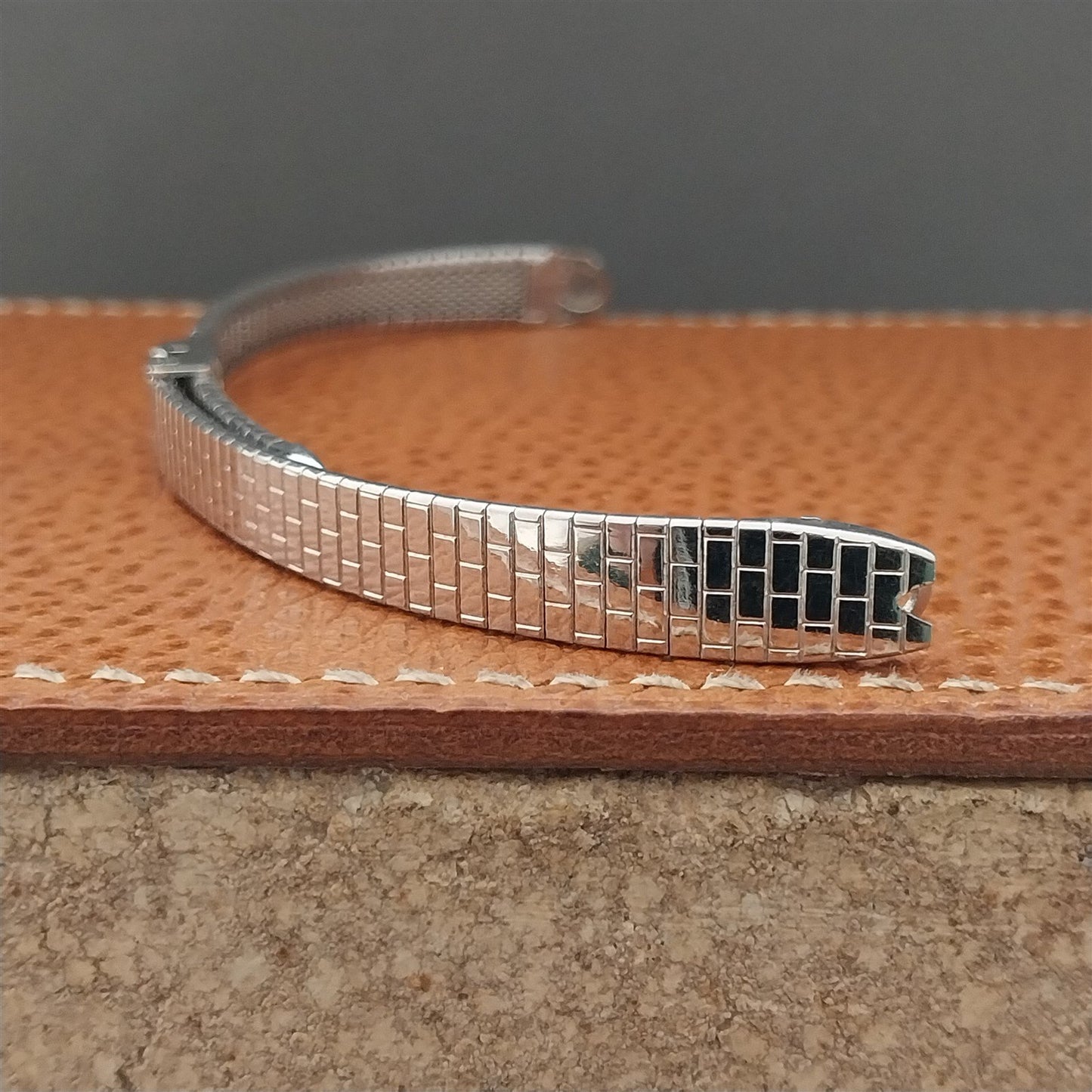 White Gold-Fill Kestenmade Mid Century Ladies 1960s Vintage Cocktail Watch Band