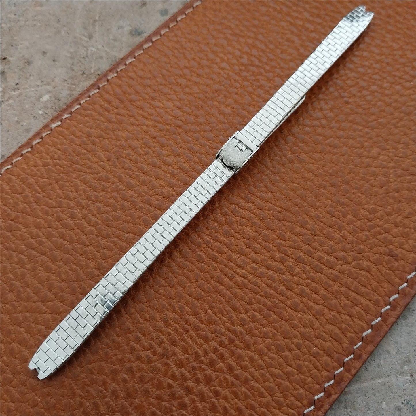 White Gold-Fill Kestenmade Mid Century Ladies 1960s Vintage Cocktail Watch Band