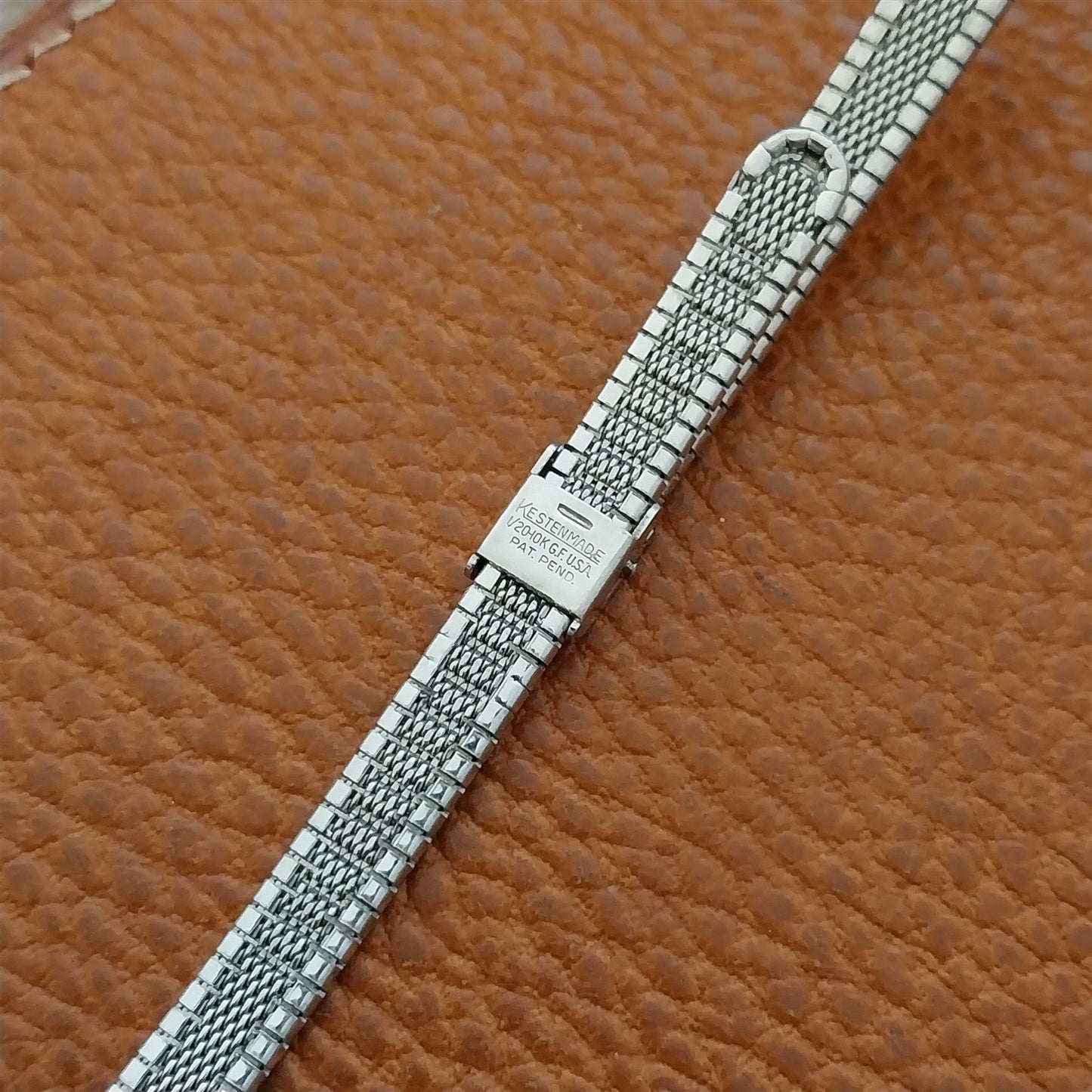 White Gold-Fill Kestenmade Mid Century Ladies 1960s Vintage Cocktail Watch Band