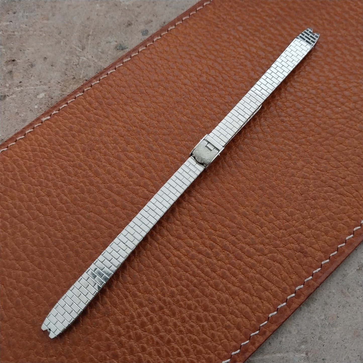 White Gold-Fill Kestenmade Mid Century Ladies 1960s Vintage Cocktail Watch Band