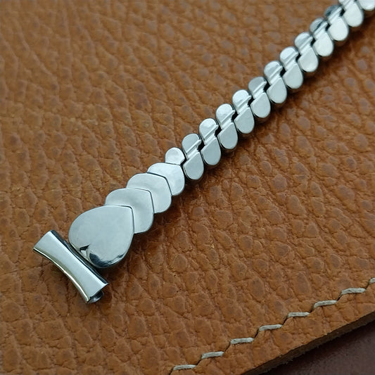 11mm Ladies Stainless Steel Hearts Bellavance Unused 1950s Vintage Watch Band