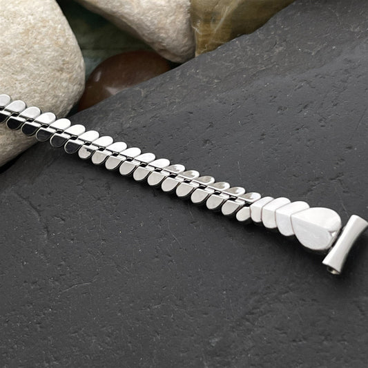 11mm Ladies Stainless Steel Hearts Bellavance Unused 1950s Vintage Watch Band