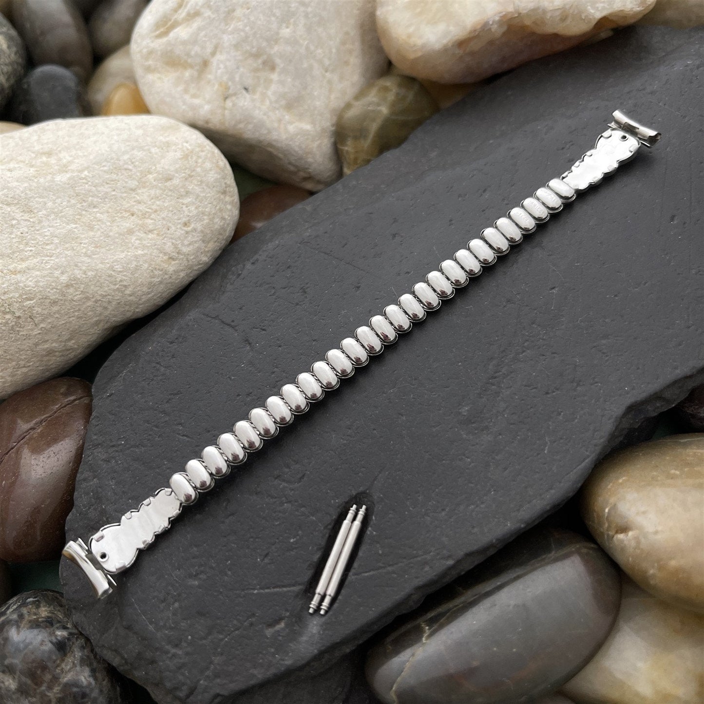 11mm Ladies Stainless Steel Hearts Bellavance Unused 1950s Vintage Watch Band