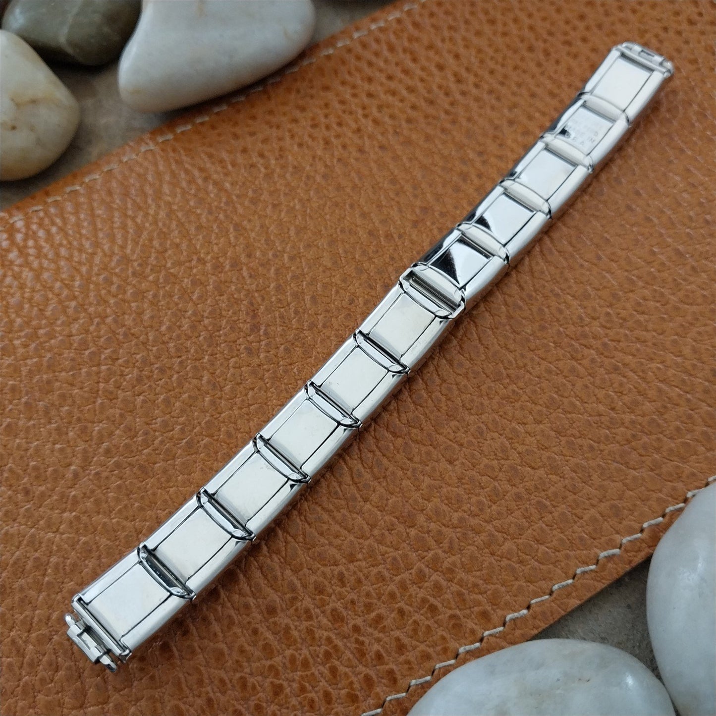 MCM Ladies White Gold-Filled & Brown Lizard Speidel Unused Vintage Watch Band