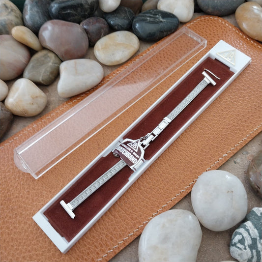 1/2" White Gold-Filled Mesh JB Champion Ladies Unused 1960s Vintage Watch Band
