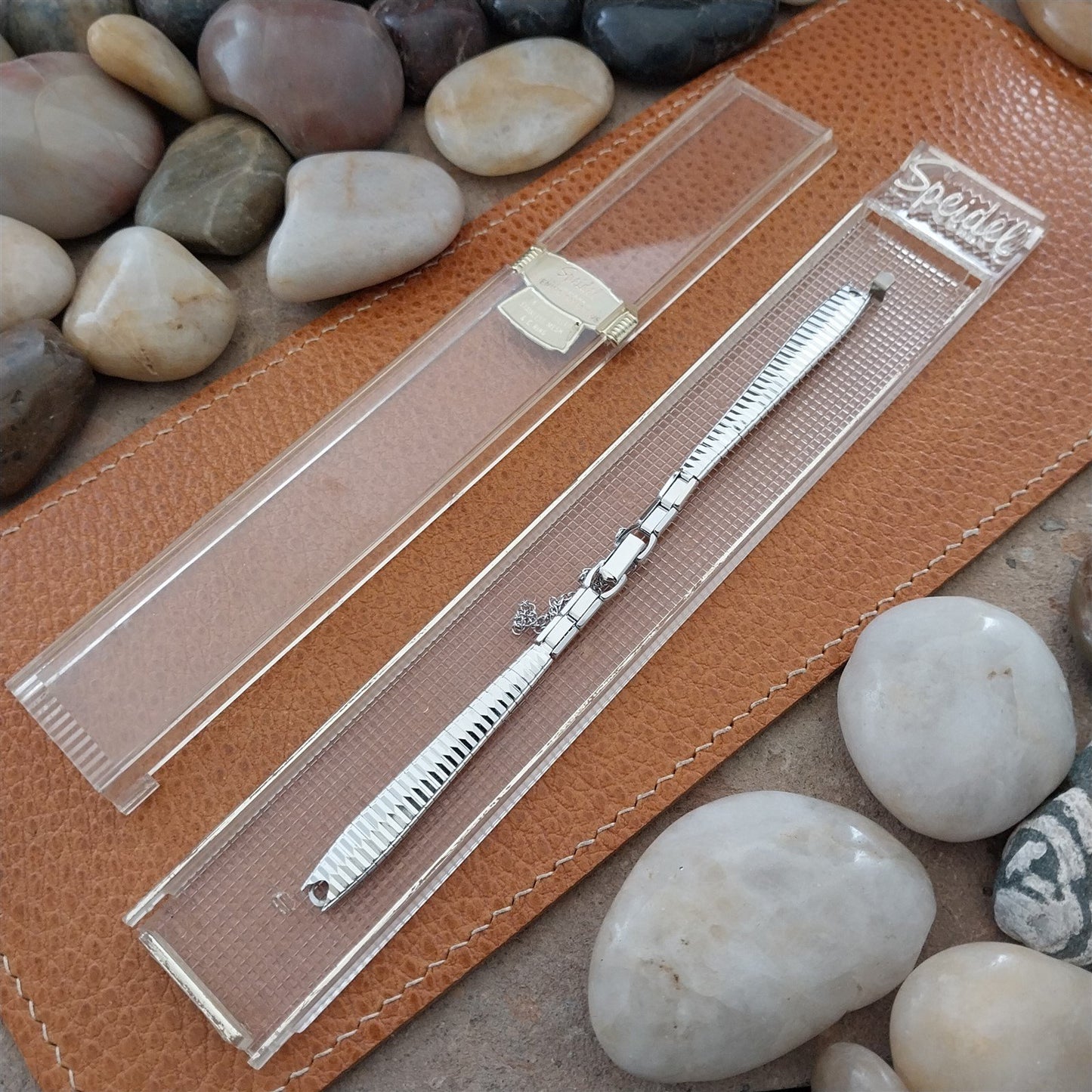 Speidel USA White Gold-Filled Single-Lug 1960s Unused Ladies Vintage Watch Band