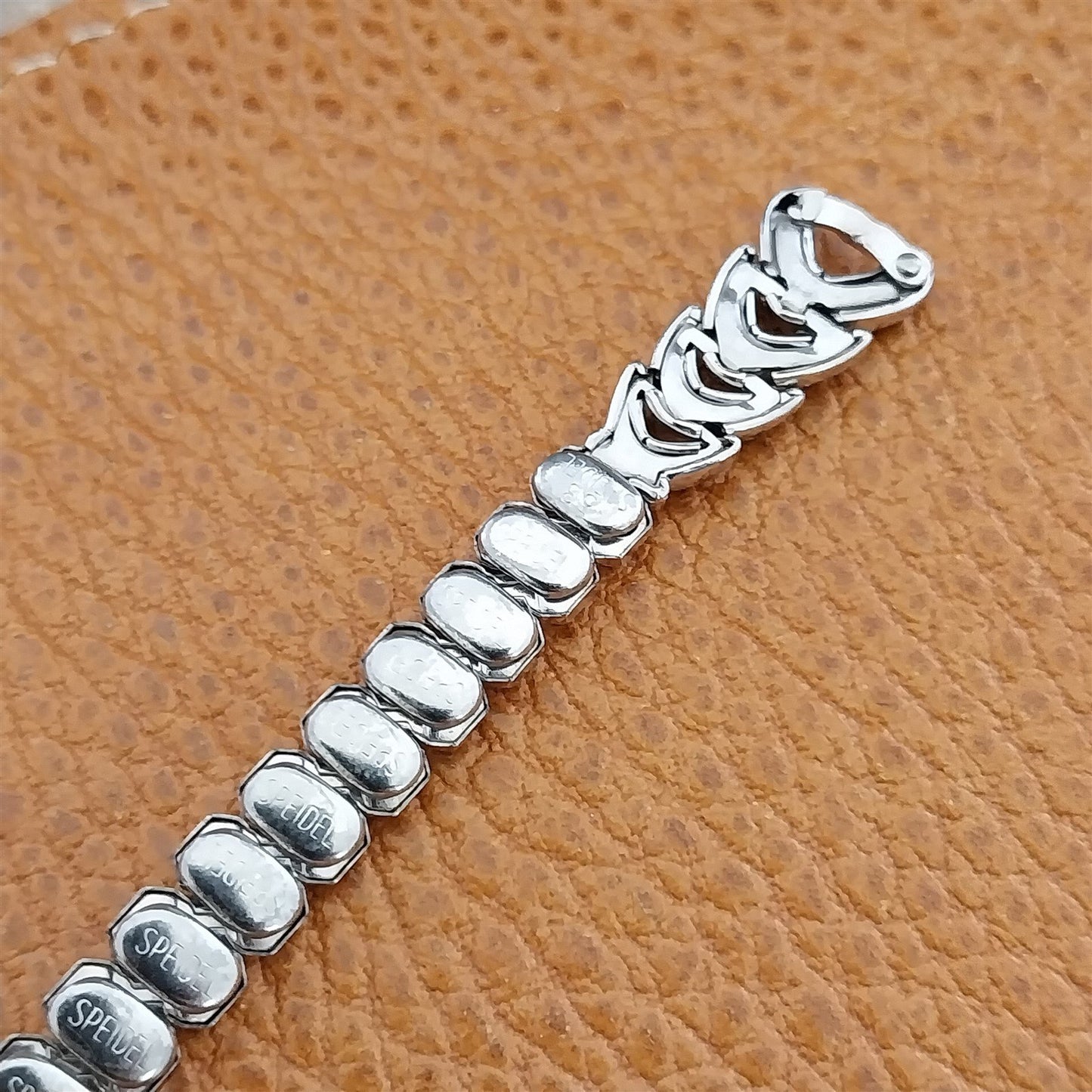 Ladies White Gold-Filled Long Speidel Golden Harvest Unused Vintage Watch Band