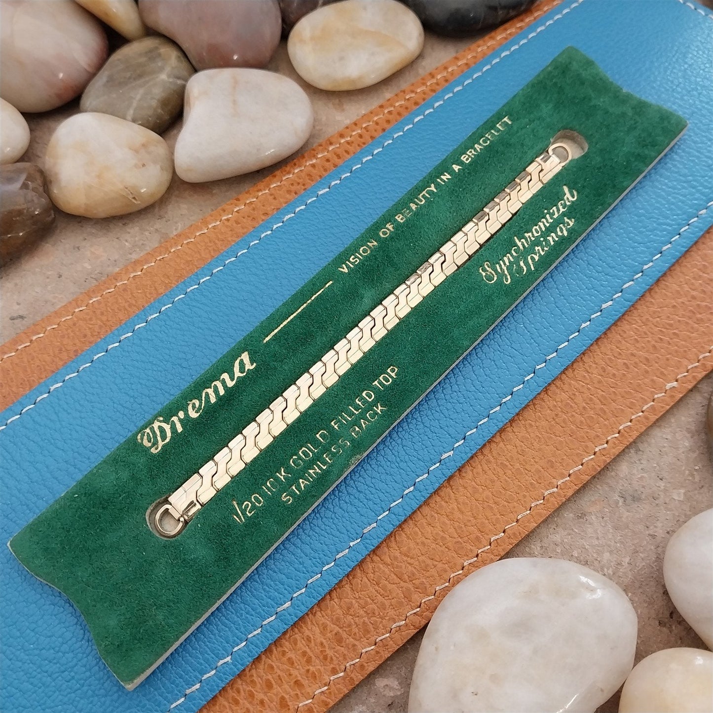 Ladies 1950s 10k Yellow Gold-Fill Drema Unused Vintage Cocktail Watch Band