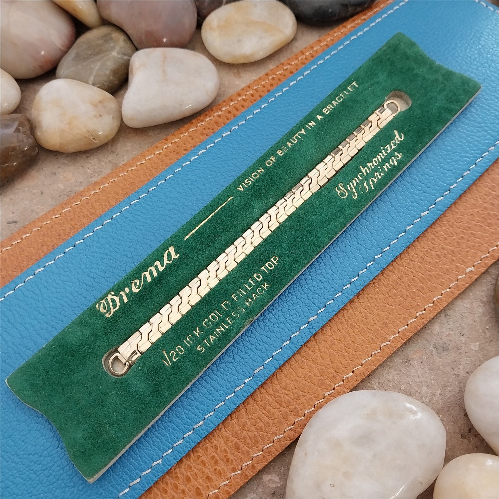 Ladies 1950s 10k Yellow Gold-Fill Drema Unused Vintage Cocktail Watch Band