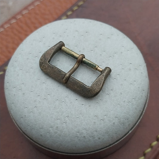 16mm Patina Brass 1960s Vintage Unused Tropical Watch Strap Buckle