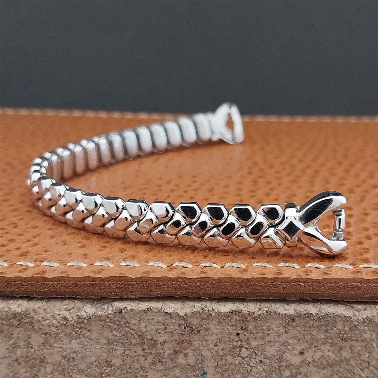 Ladies 10k White Gold-Filled 1959 Speidel Unused Vintage Cocktail Watch Band