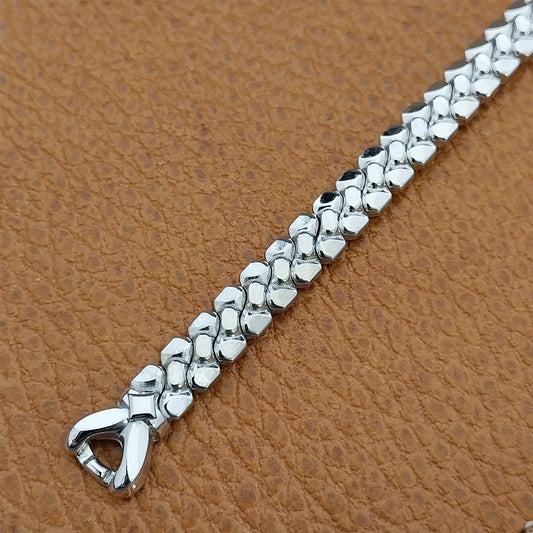Ladies 10k White Gold-Filled 1959 Speidel Unused Vintage Cocktail Watch Band