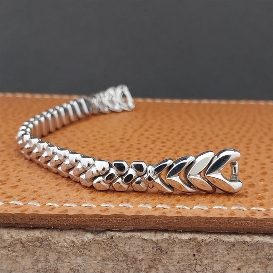 Ladies White Gold-Filled 1953 Speidel Golden Harvest Unused Vintage Watch Band