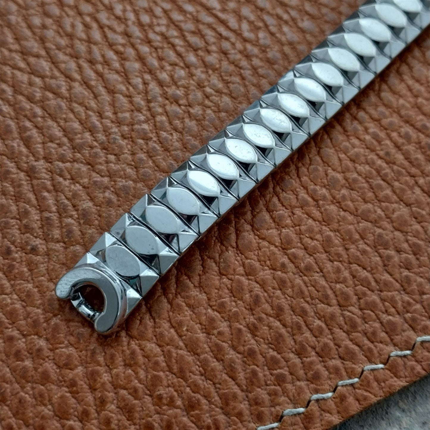 1950s Ladies White Gold-Filled Speidel Wide Unused Vintage Cocktail Watch Band