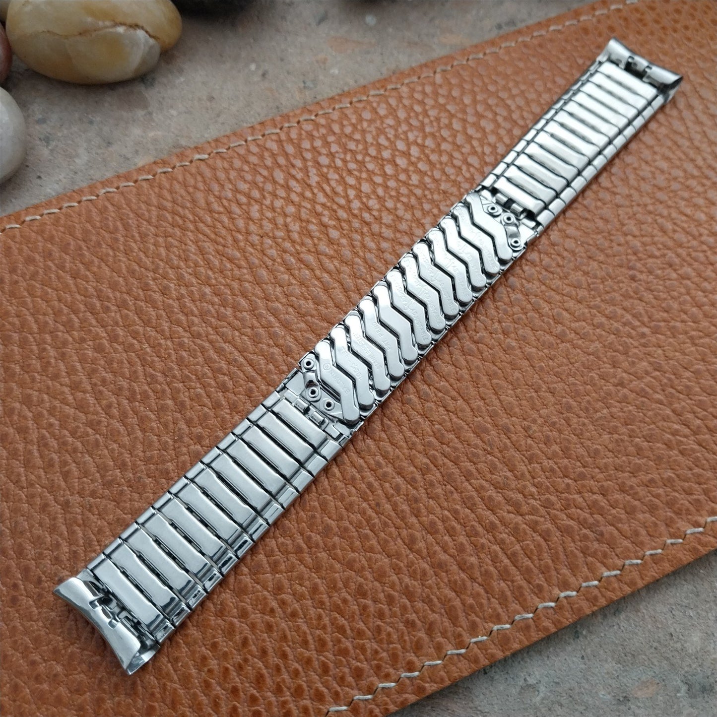 17.2mm Stainless Steel Baldwin Expansion Unused Classic 1960s Vintage Watch Band