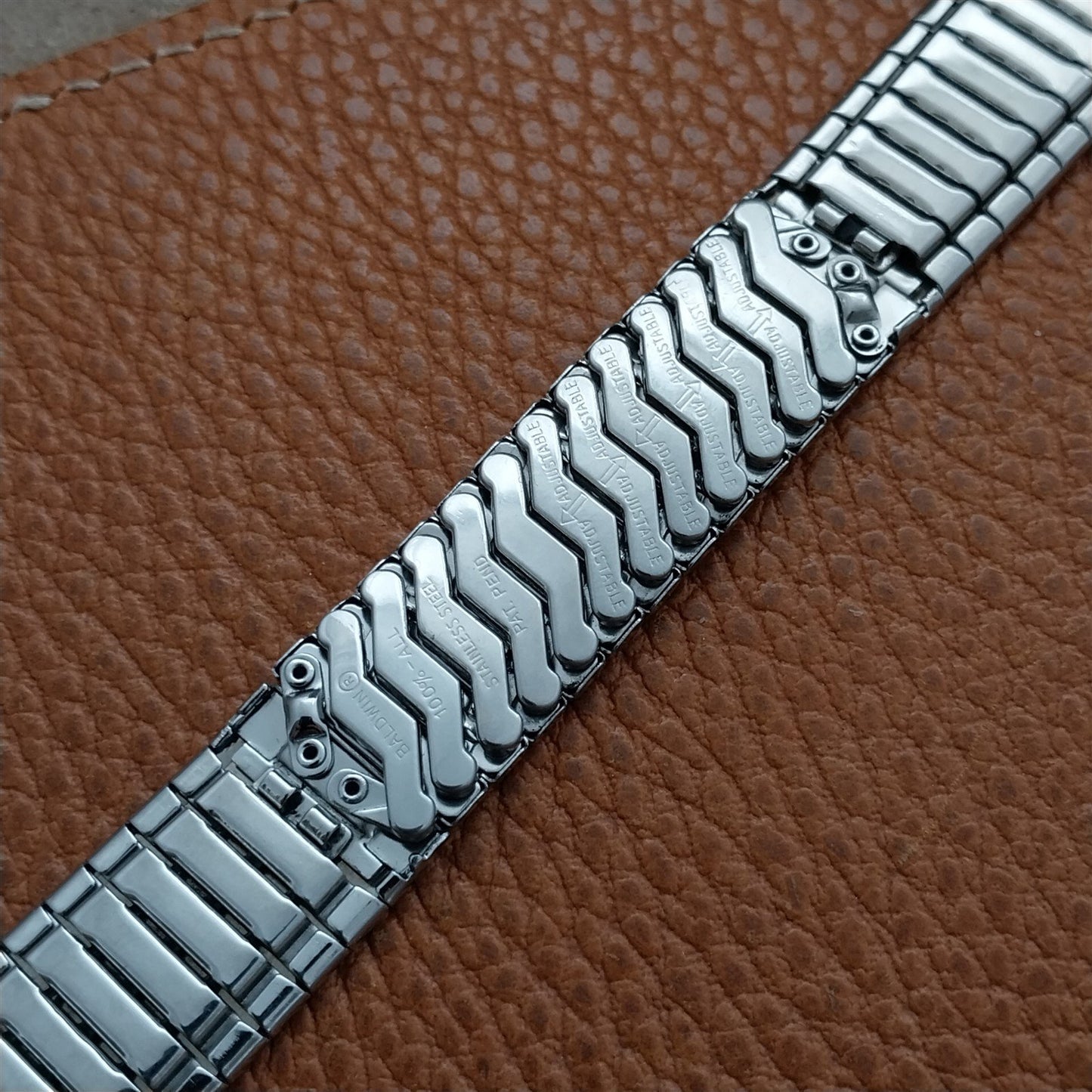 17.2mm Stainless Steel Baldwin Expansion Unused Classic 1960s Vintage Watch Band