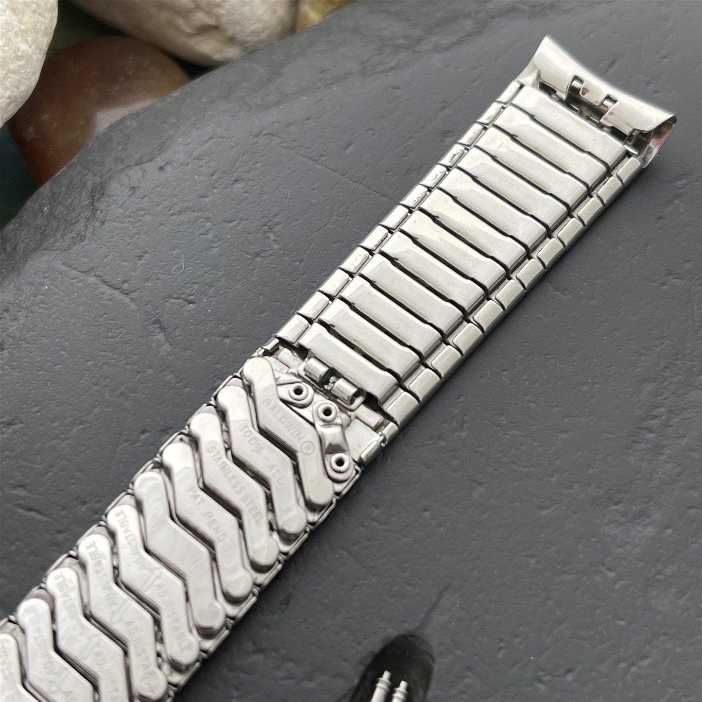 17.2mm Stainless Steel Baldwin Expansion nos Unused 1960s Vintage Watch Band