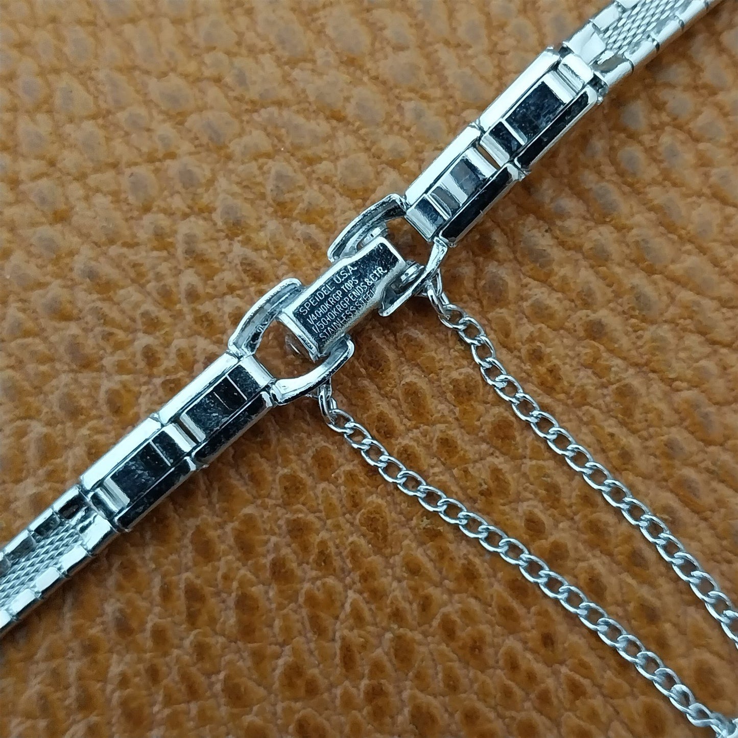 1960s Ladies White Gold RGP Speidel Silk-N-Soft NOS Unused Cocktail Watch Band