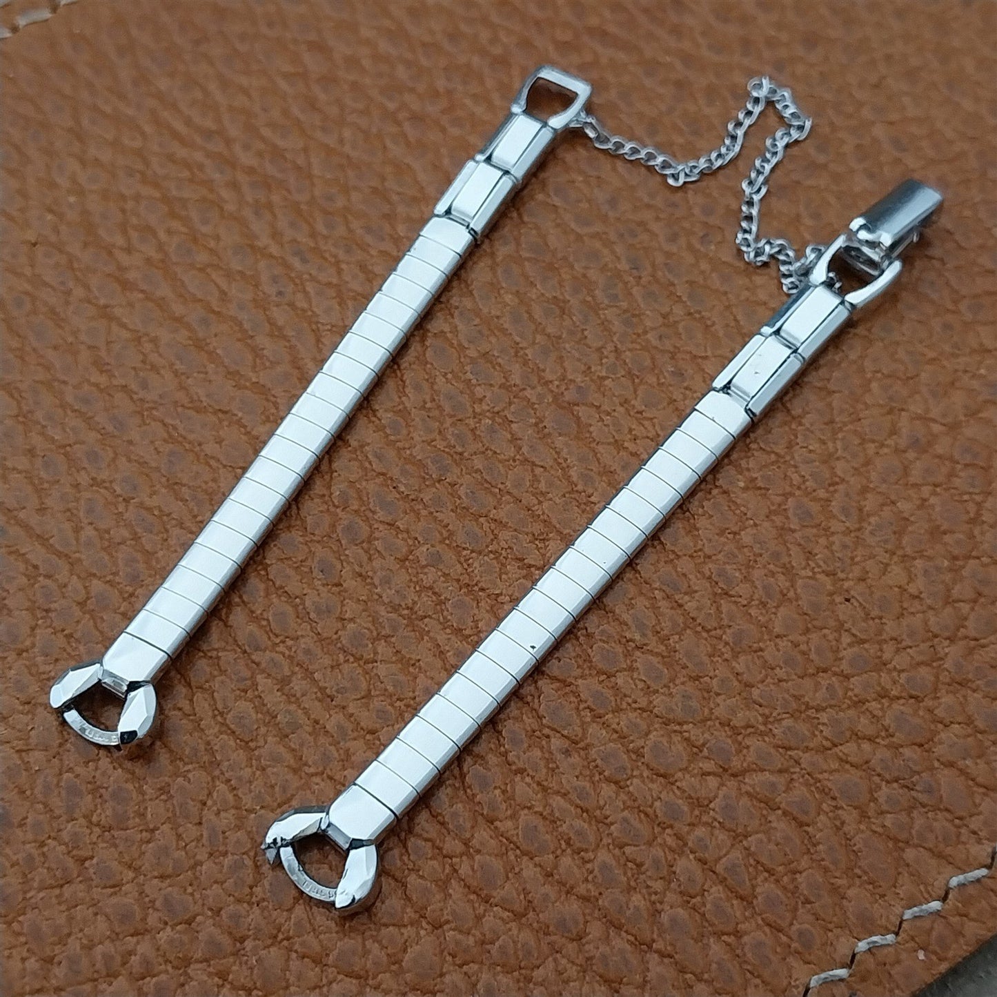 1960s Ladies White Gold RGP Speidel Silk-N-Soft NOS Unused Cocktail Watch Band