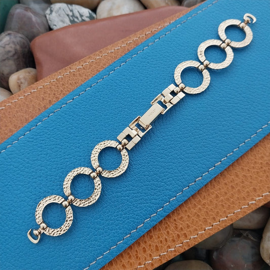 1960s 1970s Ladies Hadley Yellow Gold-Tone Single Lug Unused Vintage Watch Band