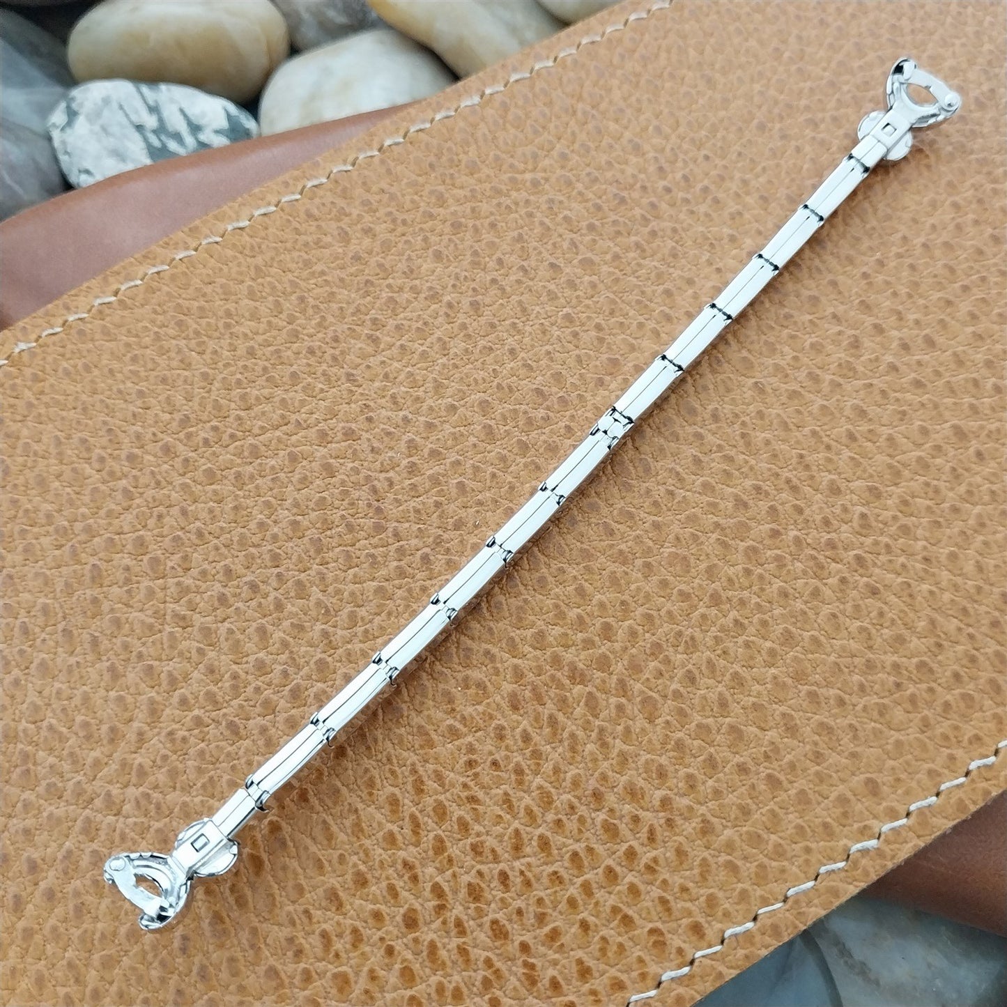 White Gold-Filled Speidel Criss-Cross 1950s Ladies Unused Vintage Watch Band